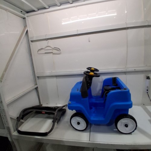 STEP2 TWO SEATER SIDE-BY-SIDE PUSH AROUND SUV FOR KIDS - 50LBS CAP PER CHILD - 25" X 35" X 41" - BLUE (MODEL:483399) image 2