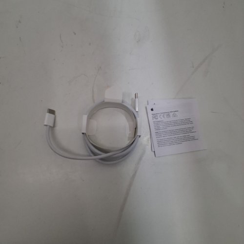 APPLE USB-C TO USB-C CHARGE CABLE, WOVEN - 3.2FT, 240W - WHITE (MODEL: A2795) image 2