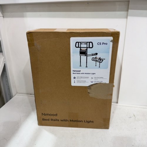 NIMOOD NON SLIP FOLDABLE BED ASSIST RAILS WITH STORAGE POCKET - SUPPORTS UP TO 350LBS - BLACK (MODEL: C5PRO) image 2