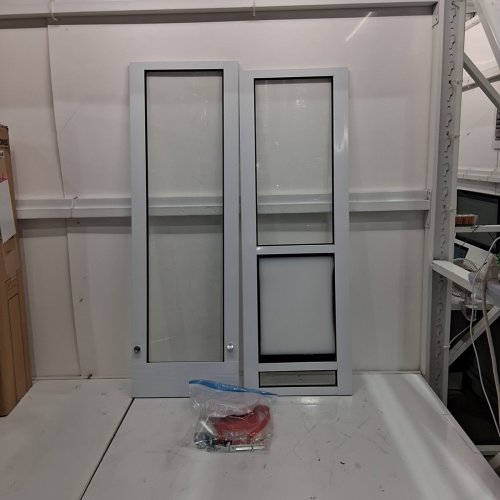 SLEVOO DOG DOOR FOR SLIDING GLASS DOOR - 79 1/5" TO 82" X 11.4 " - LARGE TALL - WHITE (MODEL: DD-01) image 2