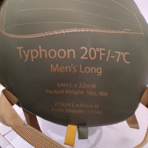 MENS ASCEND TYPHOON MUMMY SLEEPING BAG - FOR UP TO -7°C - 84" X 32" - OLIVE GREEN (MODEL:4077543) image 2