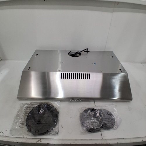 HERMITLUX KITCHEN UNDER-CABINET METAL RANGE HOOD WITH 3 EXHAUST SPEEDS AND LED LIGHTING - 30" - STAINLESS STEEL (MODEL:HMX-USF25A75-AC) image 4