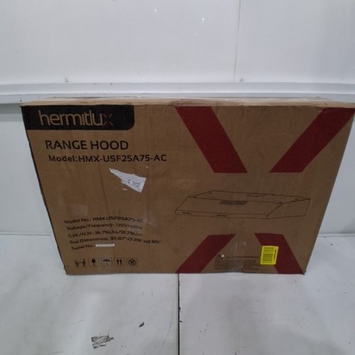 HERMITLUX KITCHEN UNDER-CABINET METAL RANGE HOOD WITH 3 EXHAUST SPEEDS AND LED LIGHTING - 30" - STAINLESS STEEL (MODEL:HMX-USF25A75-AC) image 5
