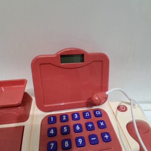 TOY SUPERMARKET CASH REGISTER WITH GROCERIES PLAYSET - PINK image 2