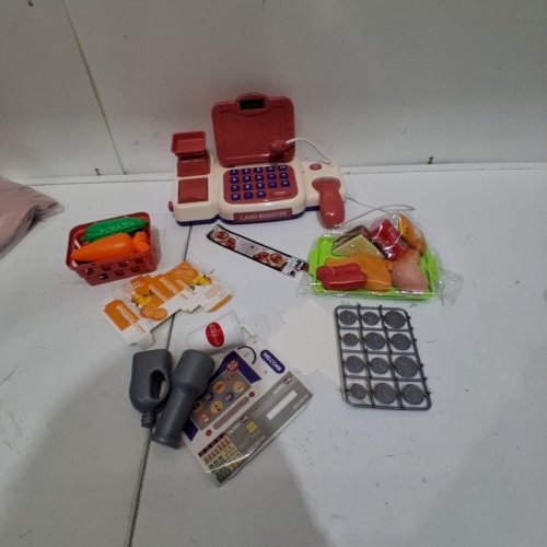 TOY SUPERMARKET CASH REGISTER WITH GROCERIES PLAYSET - PINK image 3