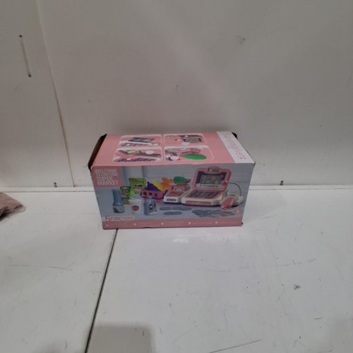 TOY SUPERMARKET CASH REGISTER WITH GROCERIES PLAYSET - PINK image 4