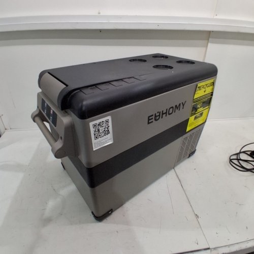 EUHOMY PORTABLE ELECTRIC COOLER WITH CAR PLUG - 27.2" X 13.6" X 17.7" - GREY/BLACK (MODEL: ‎CF001-45GR-CAEH) image 5