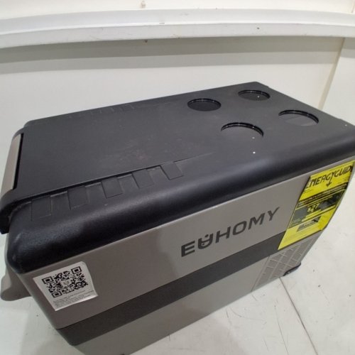 EUHOMY PORTABLE ELECTRIC COOLER WITH CAR PLUG - 27.2" X 13.6" X 17.7" - GREY/BLACK (MODEL: ‎CF001-45GR-CAEH) image 6