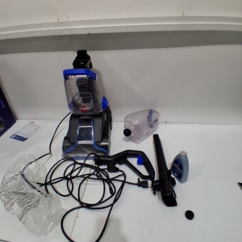BISSELL POWERCLEAN POWERFUL & LIGHTWEIGHT TURBOBRUSH PET UPRIGHT CARPET CLEANER - 120V - BLUE - (MODEL:3939C) image 3