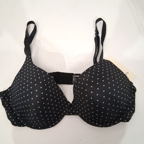 WOMEN'S GEORGE POLKA DOT PUSH-UP BRA - 36D - BLACK/WHITE image 2