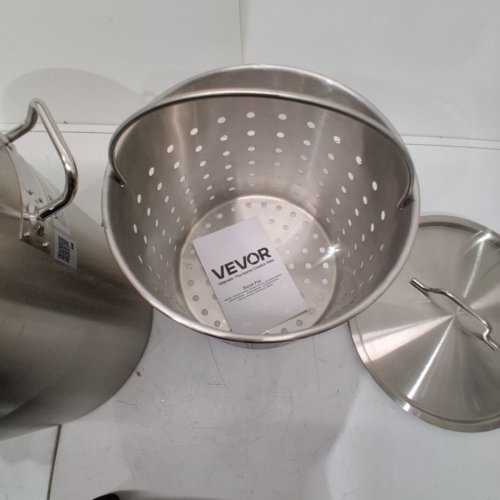 STAINLESS STEEL COMMERCIAL STOCKPOT WITH METAL STRAINER - 42 QT - STEEL (MODEL: SP42QT354006S) image 4