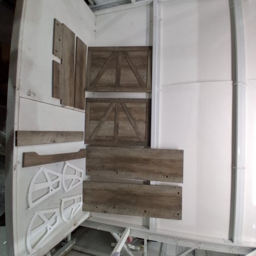 SEMIOCTHOME FARMHOUSE SHOE STORAGE CABINET WITH 2 FLIP DRAWERS - 10"X 31" X 35" - GREY (MODEL: XG FARMHOUSE 80 GR) image 2