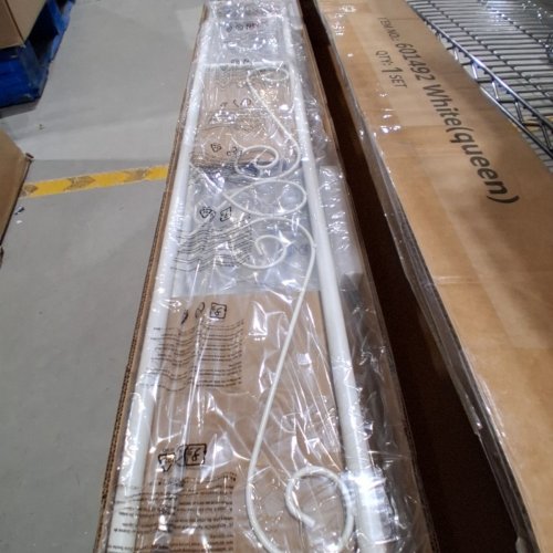 YAHEETECH FLOWER DESIGN METAL BED FRAME - QUEEN - WHITE (MODEL: 601492) image 3