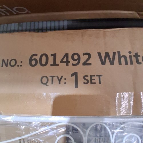YAHEETECH FLOWER DESIGN METAL BED FRAME - QUEEN - WHITE (MODEL: 601492) image 5