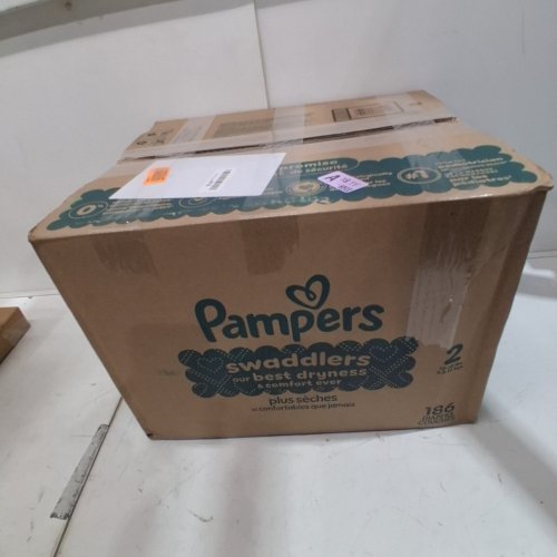 186PK PAMPERS SWADDLERS DISPOSABLE DIAPERS - SIZE 2 image 3