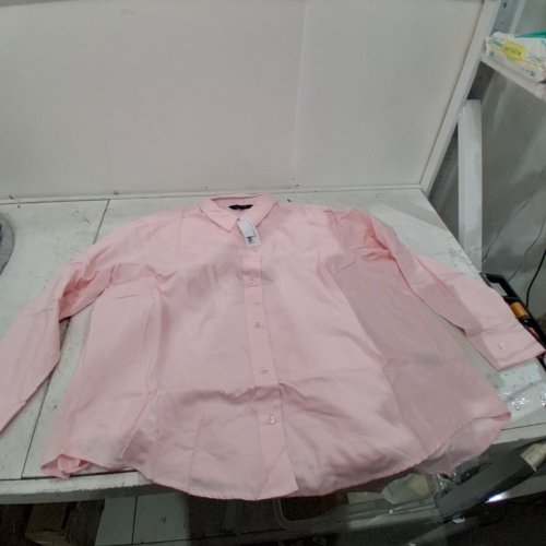 WOMEN'S LANE BRYANT LONG SLEEVE BUTTON-FRONT SHIRT - XL - LIGHT PINK (STYLE: KITALA LB0016) image 2