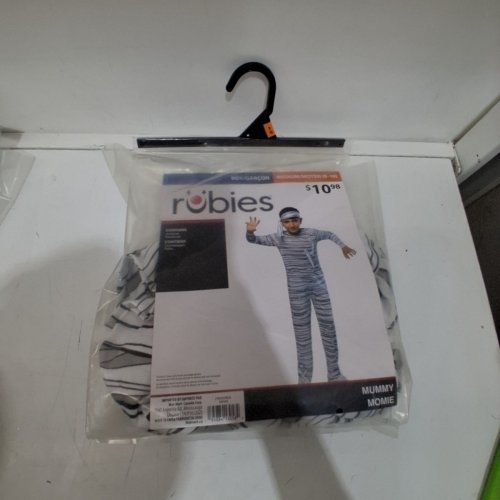 BOYS RUBIES MUMMY COSTUME - MEDIUM (8-10) - WHITE / BLACK (ITEM: 1001654) image 2
