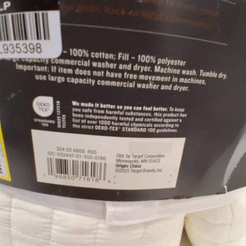 HEARTH & HAND WITH MAGNOLIA GRID STITCH QUILT BLANKET - KING (104" X 92") - WHITE/CREAM image 2