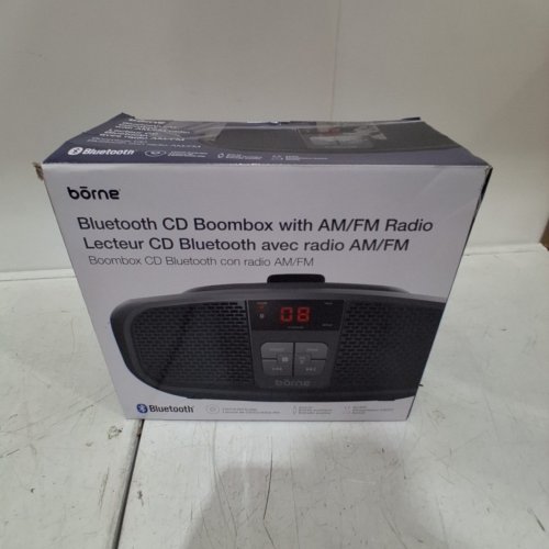 BORNE 4-IN-1 BLUETOOTH CD BOOMBOX WITH AM/FM RADIO - BLACK (MODEL: PRCD685B) image 5