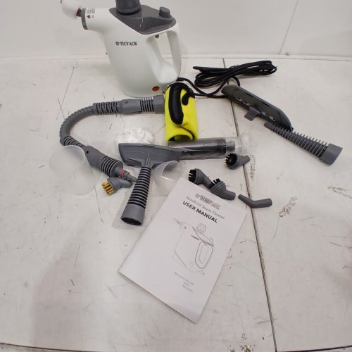 TICYACK HANDHELD STEAM CLEANER WITH ACCESSORIES & SAFETY LOCK - WHITE (MODEL: EM-316) image 3