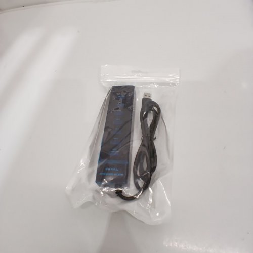 7-PORT USB CHARING HUB - 4FT CORD - BLACK image 2