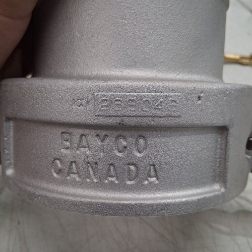 4 DIXON BAYCO ALUMINUM FEMALE-TO-MALE REDUCING CAM AND GROOVE SPOOL ADAPTERS - 5" - TYPE C FEMALE CAMLOCK COUPLER X HOSE SHANK (MODEL: 500-C-AL) image 2