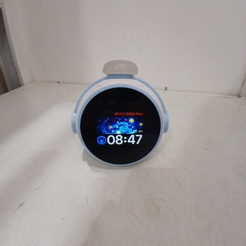 KIDS SMART AI CHATGPT POWERED ALARM CLOCK SOUND MACHINE - WHITE AND BLUE (MODEL: N01) image 2