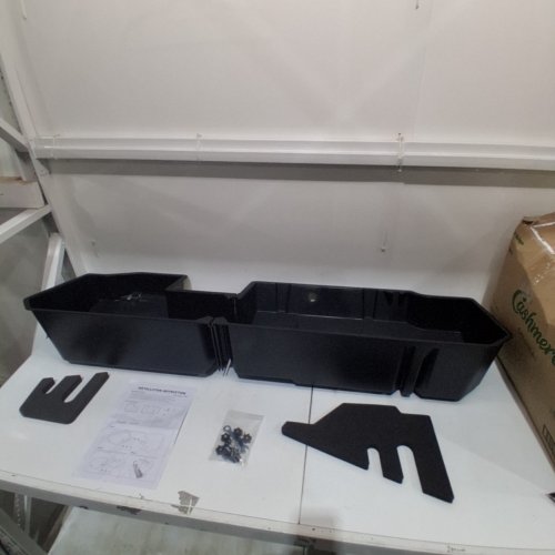 KINGGERI UNDERSEAT STORAGE BOX TRAY FIT FOR 2019-2025 CHEVY SILVERADO 1500/2020-2025 GMC SIERRA 1500/2500/3500 HD DOUBLE & CREW CAB MODELS - BLACK (MODEL: 2-C001) image 3