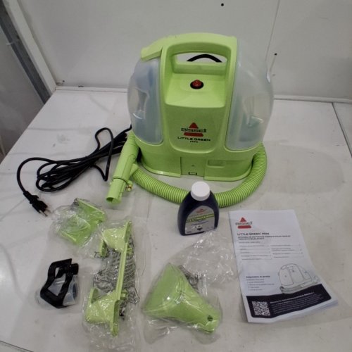 BISSELL LITTLE GREEN MINI CORDED PORTABLE CARPET AND UPHOLSTERY DEEP CLEANER WITH SELF-CLEANING TOUGH STAIN TOOL, HYDRORINSE TOOL AND A 8OZ LITTLE GREEN FORMULA, 4075B image 3