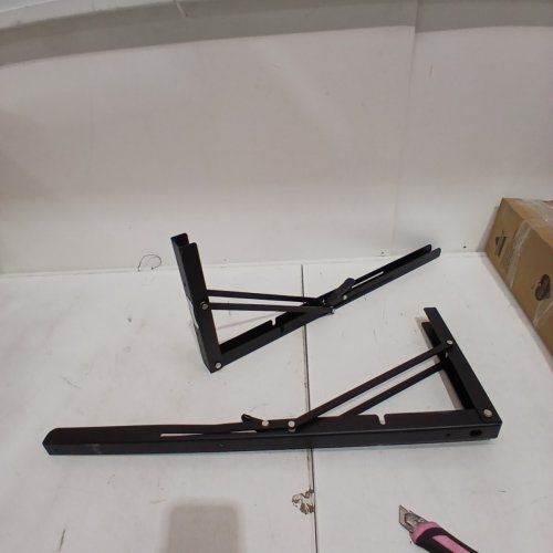 2PK FOLDABLE SHELF BRACKETS - 24.1" X 10" 300LB MAX - BLACK (MODEL: SJ3) image 2