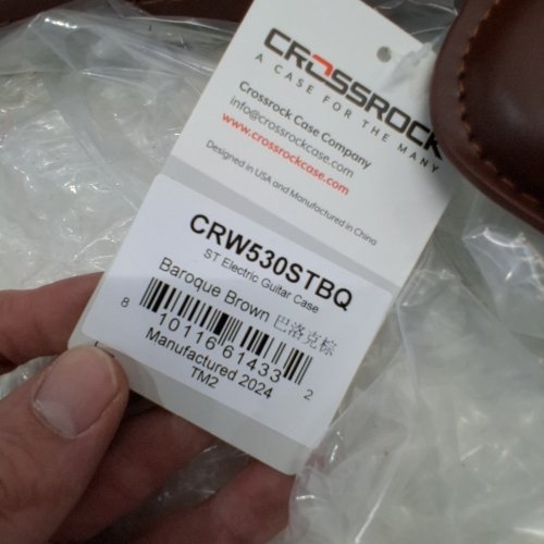 CROSSROCK CONTOURED ELECTRIC GUITAR CASE FOR STRAT/TELECASTER STYLE GUITARS - BAROQUE BROWN (MODEL: CRW530STBQ) image 2