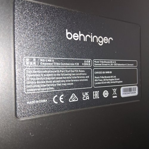 BEHRINGER MK II 32-KEY MONOPHONIC ANALOG SYNTHESIZER - GREY (MODEL:MS-1) image 6