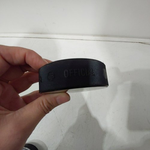 NHL OFFICIAL VEGAS GOLDEN KNIGHTS VS WINNIPEG JETS APRIL 13 2026 WARM-UP PUCK - BLACK image 4