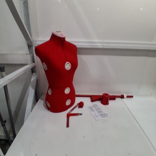 SINGER ADJUSTABLE DRESS FORM MANNEQUIN - S/M - RED image 2