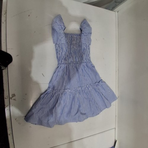GIRLS' MEXX STRIPED DRESS - 4 - BLUE AND WHITE image 2