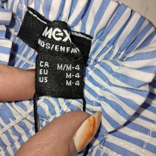 GIRLS' MEXX STRIPED DRESS - 4 - BLUE AND WHITE image 3