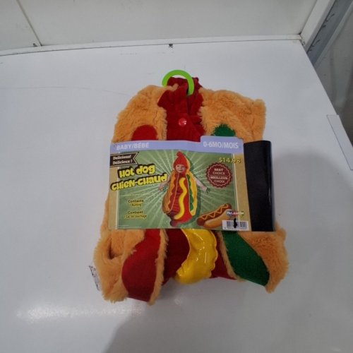 BABY HOT DOG COSTUME - 0-6 MONTHS - RED, YELLOW AND GREEN image 2