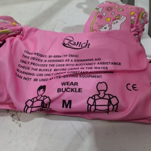 GIRLS SWIM BUOYANCY VEST WITH CLIP- MEDIUM, 30-55 LBS - PINK image 3