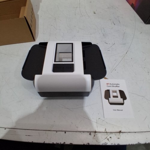 RECHARGEABLE DUAL MODE AUTOMATIC CARD SHUFFLER - WHITE/BLACK (MODEL: M1) image 2