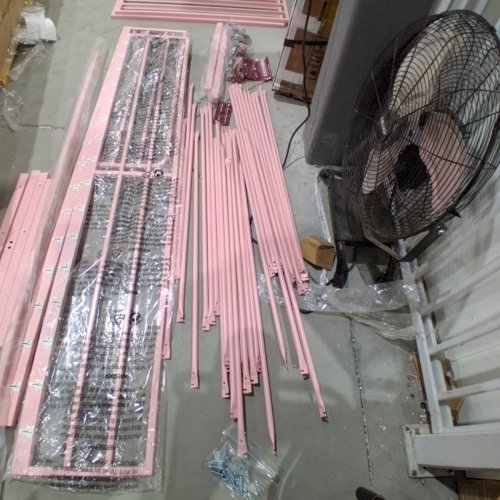 LIKIMIO L SHAPED TWIN BED FRAMES WITH RAILS - TWIN - PINK (MODEL: HK-TTBF-01W) image 4