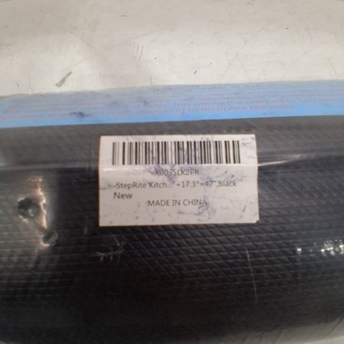 2PC STEPRITE ANTI-FATIGUE, NON-SLIP, WATERPROOF, PVC KITCHEN MAT - 17.3" X 30" - 17.3" X 47" - BLACK (ITEM: MPNST0003-076120BL) image 5