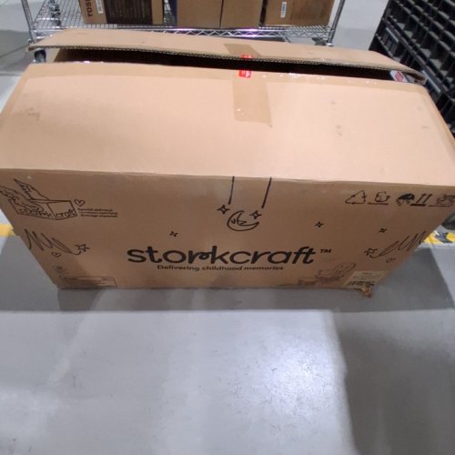 STORKCRAFT HOOP GLIDER AND OTTOMAN SET - ESPRESSO FRAME WITH BEIGE CUSHIONS (MODEL: 06550-419-DF) image 4