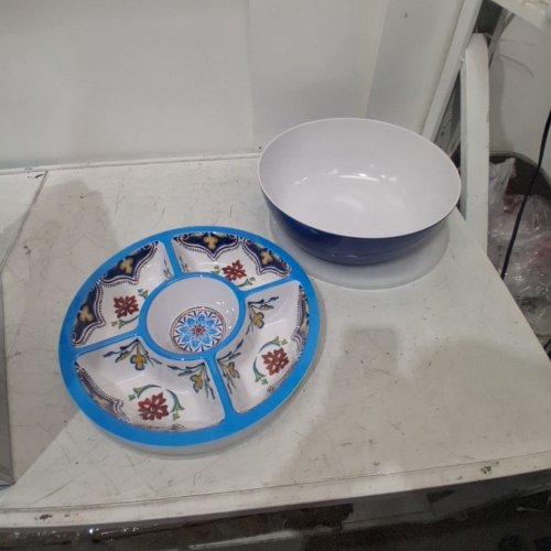4PC PANDEX MELAMINE SERVING SET, BLUE PATTERN (MODEL:1901790) image 3