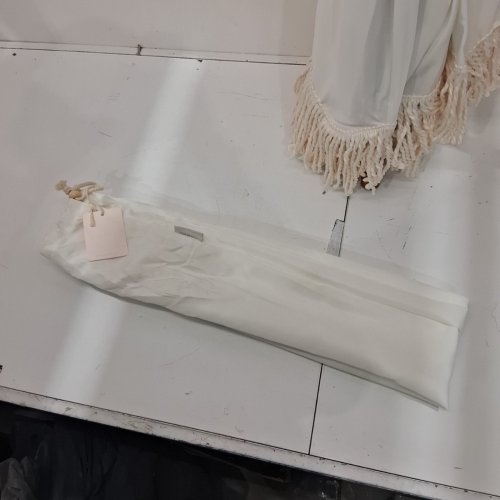 AMMSUN OUTDOOR FRINGE TASSEL BUTTON TILT UMBRELLA - 6FT - WHITE - (MODEL: B0D2Q424W2) image 3