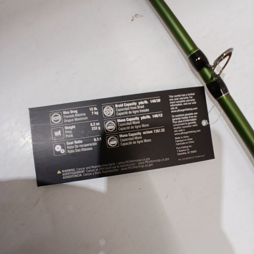 PFLUEGER BAITCAST ROD - MEDIUM HEAVY - 7FT - GREEN (MODEL: MONC702-6) image 5
