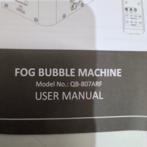 WISDOMLIT FOG BUBBLE MACHINE - 450W - BLACK (MODEL: QB-807ARF) image 3