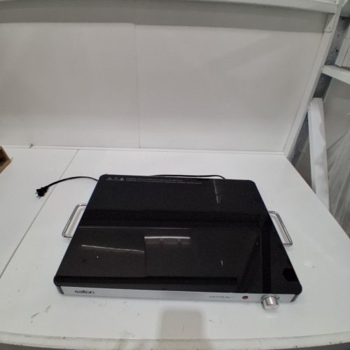 SALTON HOTRAY XL WARMING TRAY WITH TEMPERED GLASS - 400W -21" X 16" - BLACK - (MODEL: 2123123 / WT2148) image 3
