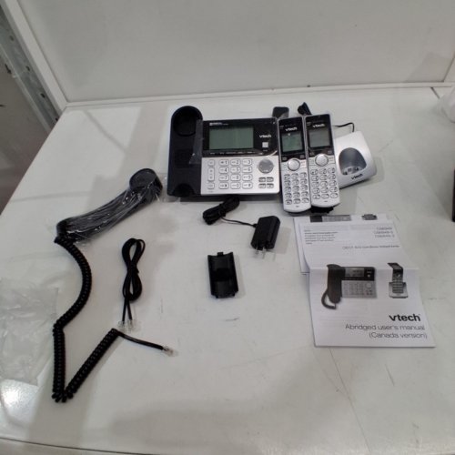 VTECH CORDED/CORDLESS LANDLINE TELEPHONE SET WITH CALLER ID - BLACK/SILVER (MODEL: CS6949-2) image 4