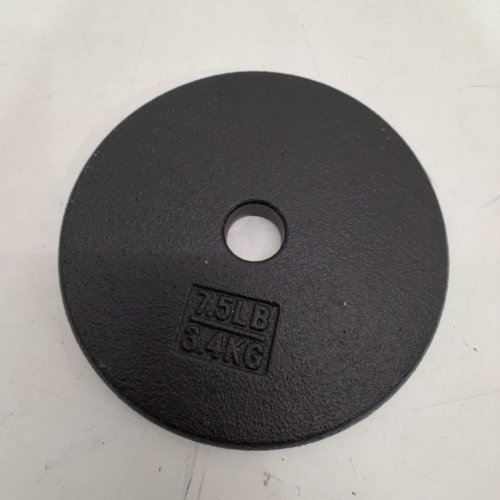 2PK YES4ALL STANDARD 1-INCH CAST IRON WEIGHT PLATES - 7.5 LBS - BLACK image 2