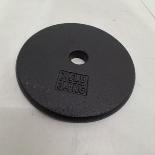 2PK YES4ALL STANDARD 1-INCH CAST IRON WEIGHT PLATES - 7.5 LBS - BLACK image 3